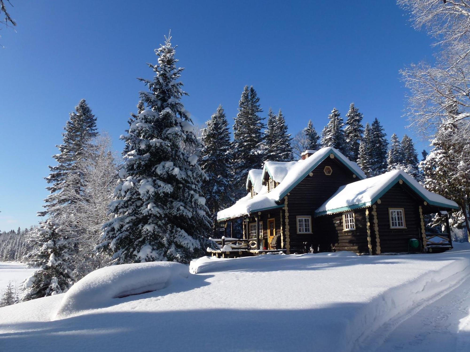 Domaine le Bostonnais - Le Village en Bois Rond La Tuque Extérieur photo